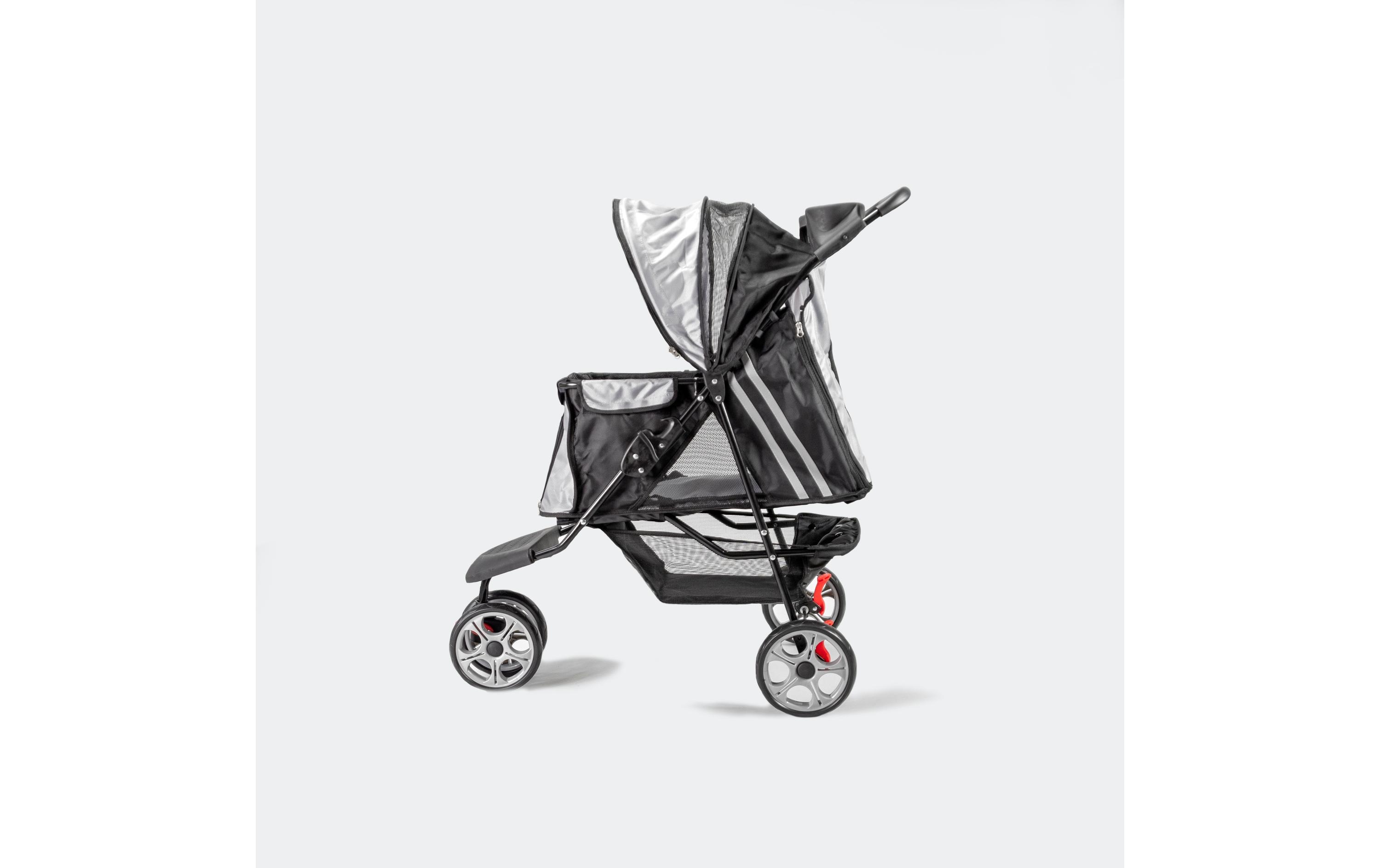Buggy All Terrain, Schwarz / Silber<br>Buggy zum Transport von Hunden oder Katzen