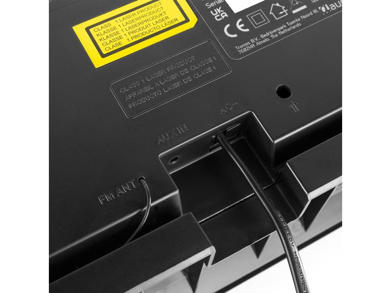 Audizio Radio/CD-Player Tours Schwarz Kompaktes Stereo-HiFi-System mit USB und CD-Player