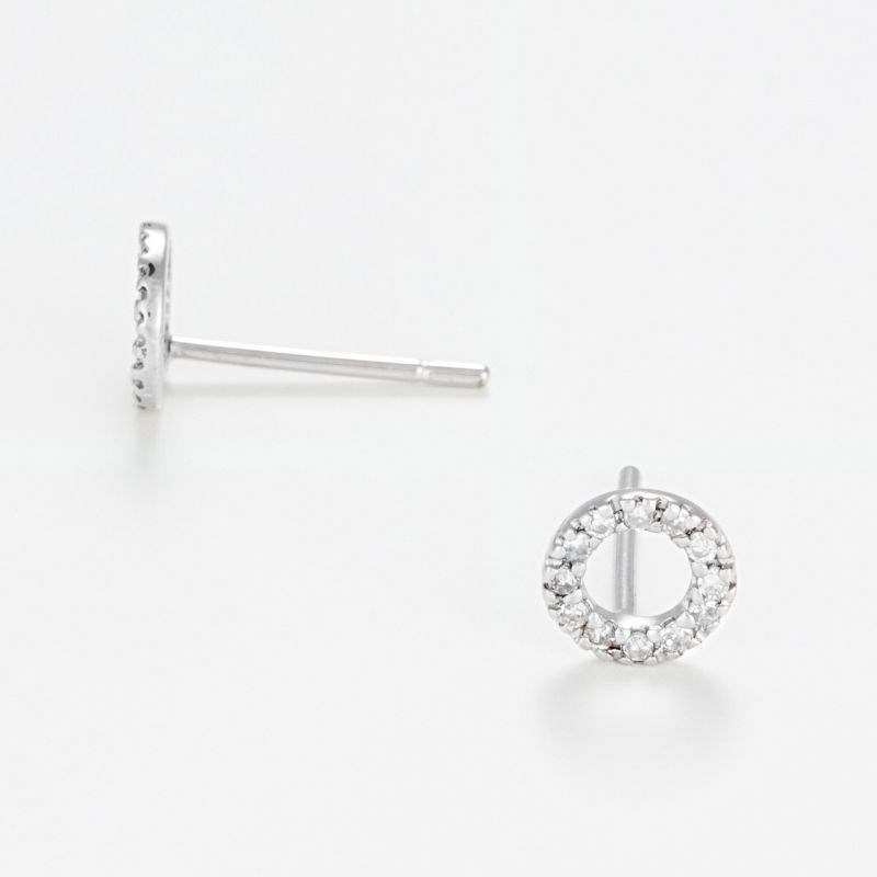 Boucles d'oreilles Or Blanc et Diamant