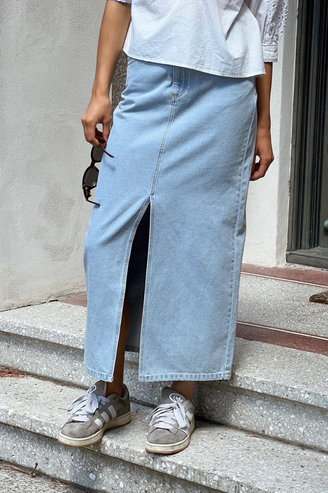 Neo Noir Frankie D Skirt light blue