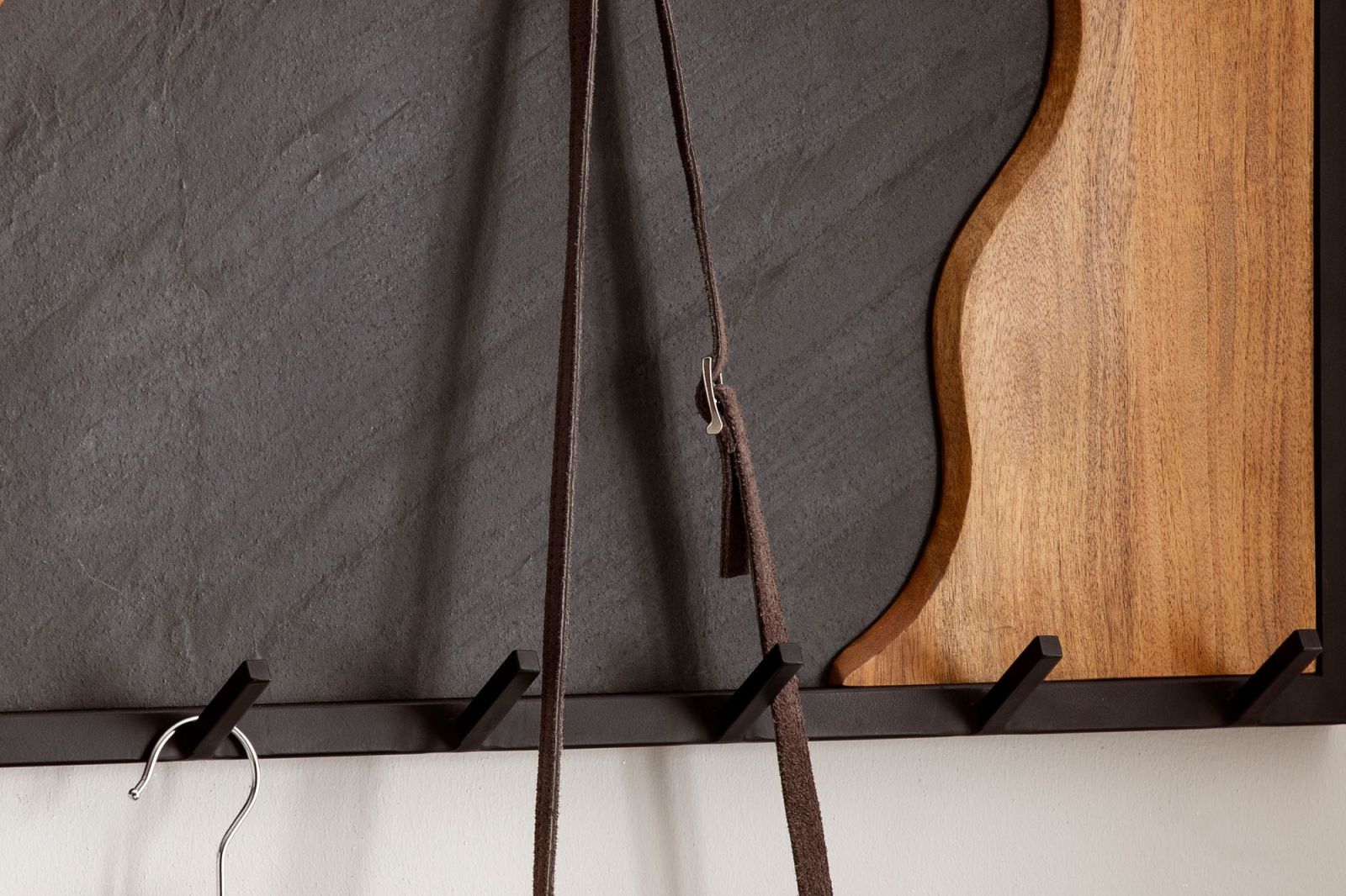 Wandgarderobe - braun - anthrazit - 80 cm