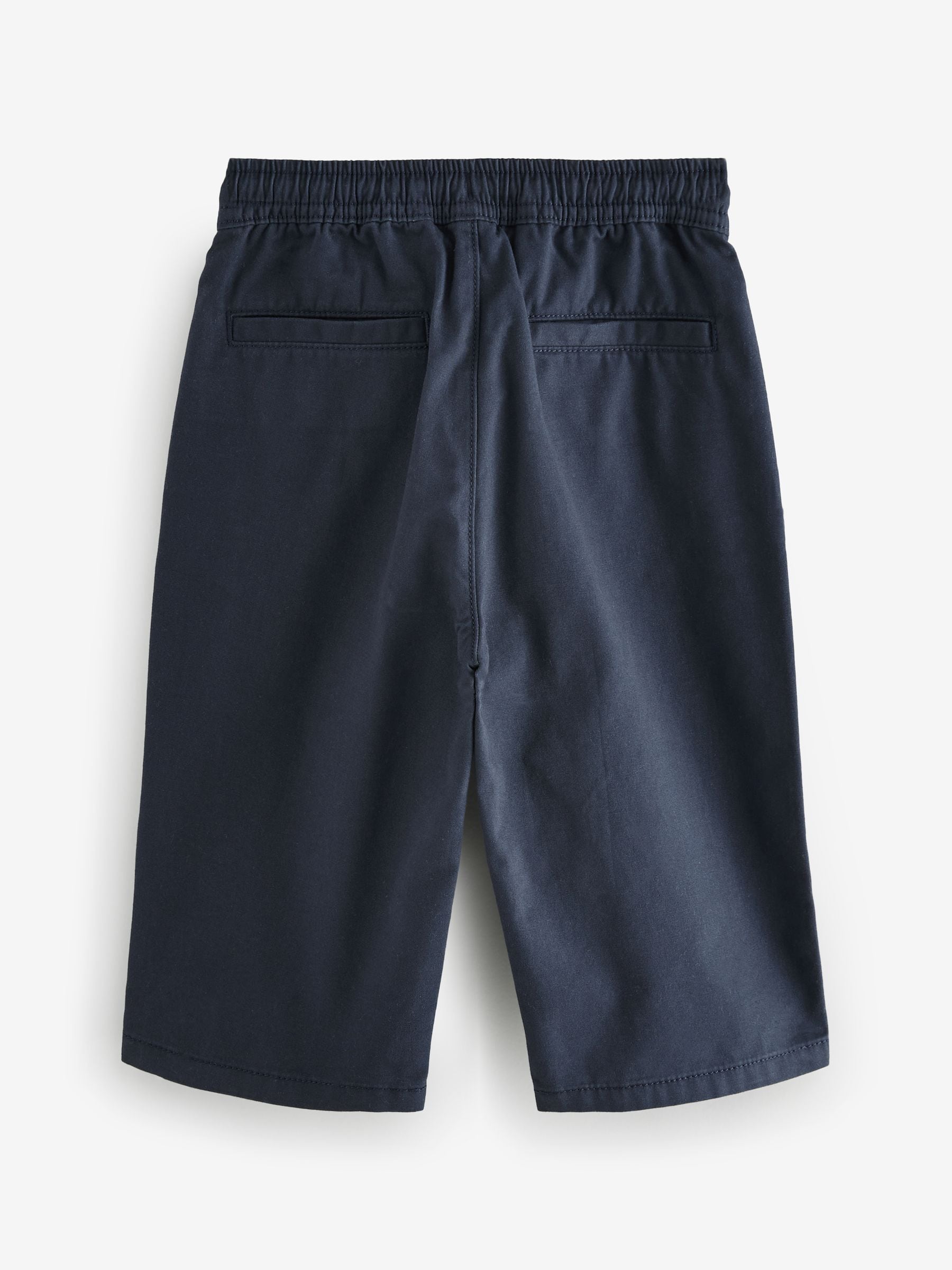 Marineblauw - Wijde pijpen 100% katoenen chino broek met elastische tailleband (3mnd-7jr)