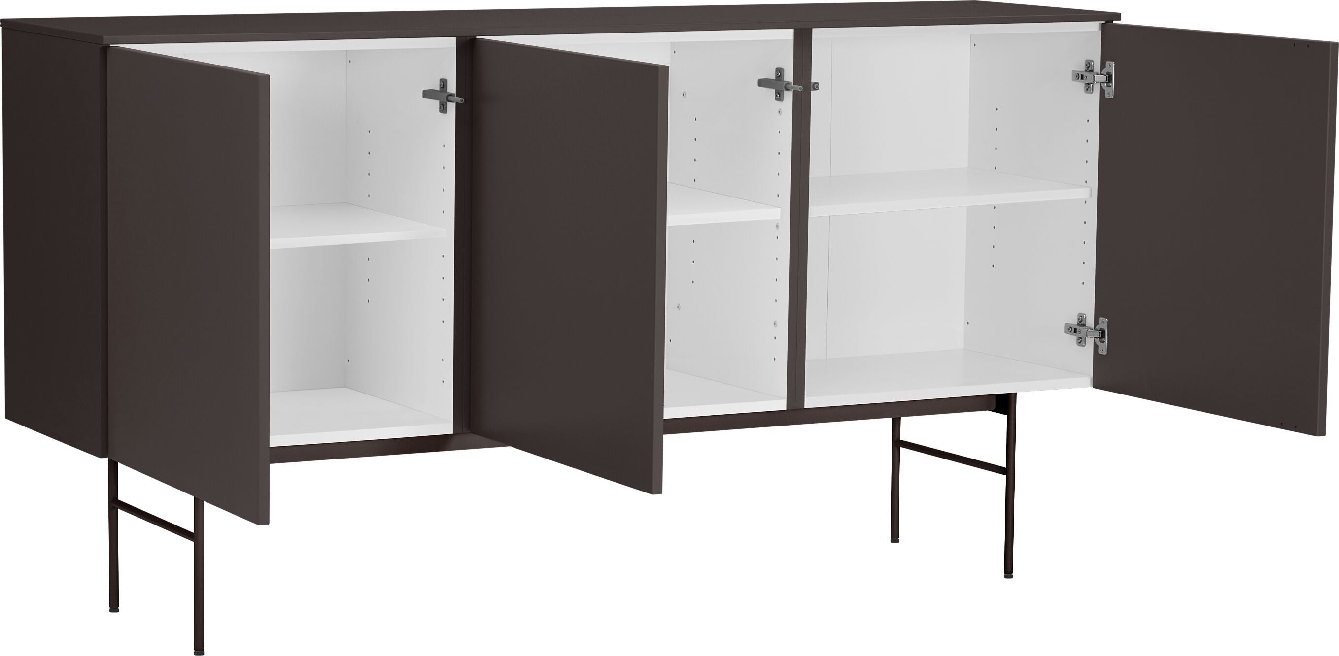 TILL Sideboard - Grau / Braun / B: 168.0 cm x T: 41.0 cm x H: 88.8 cm