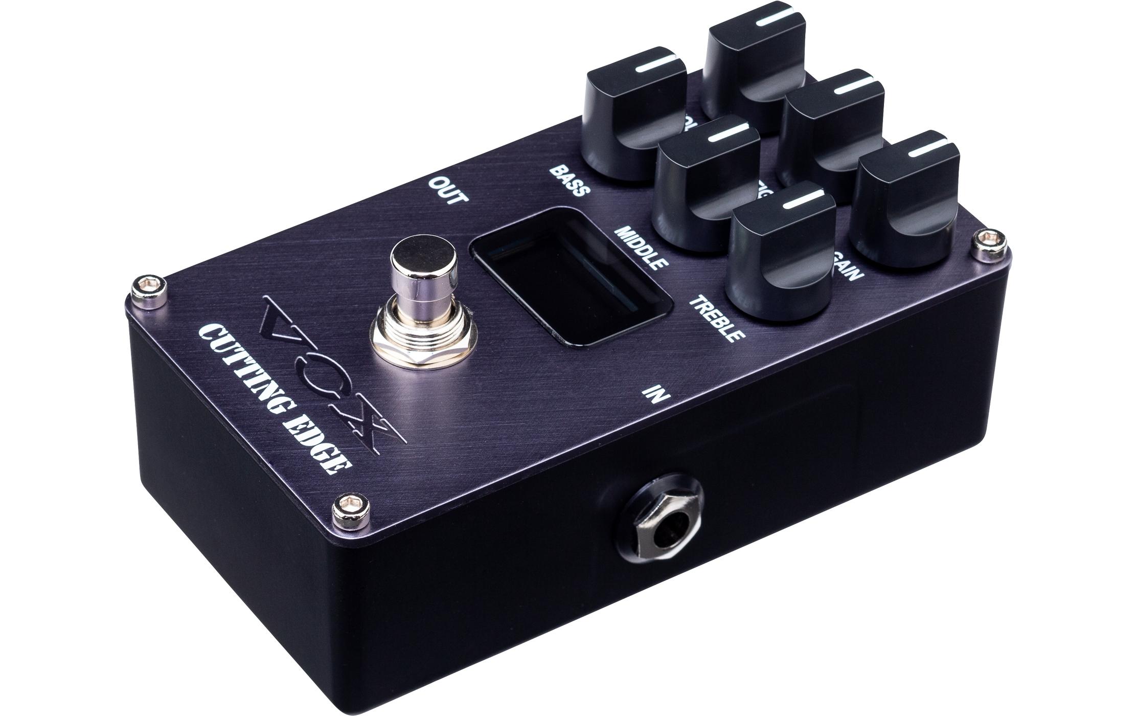 Pedal Cutting Edge<br>Nachahmung von Klangeigenschaften eines Gitarrenverstärkers mit Metal-Sound