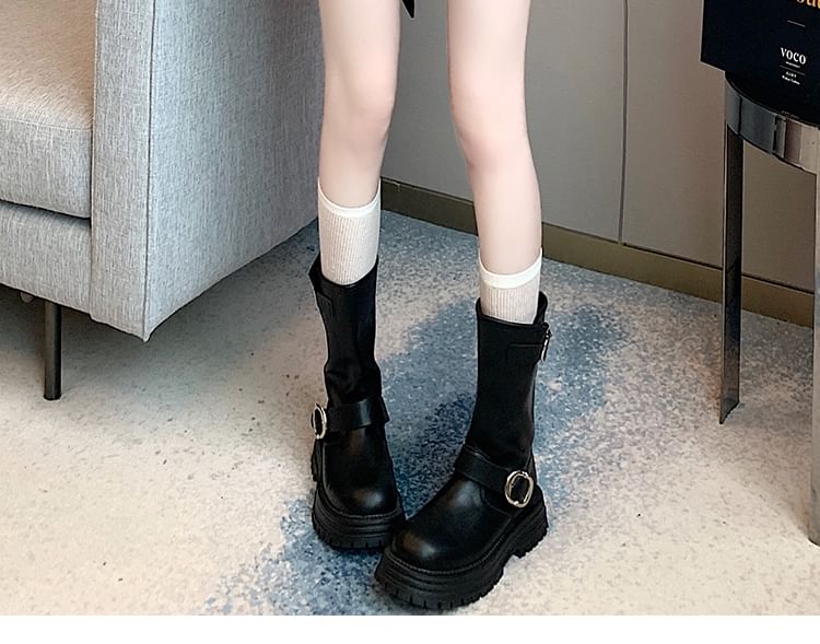 Yupina - Hoge taille gestreepte mini A-lijn rok met stippen