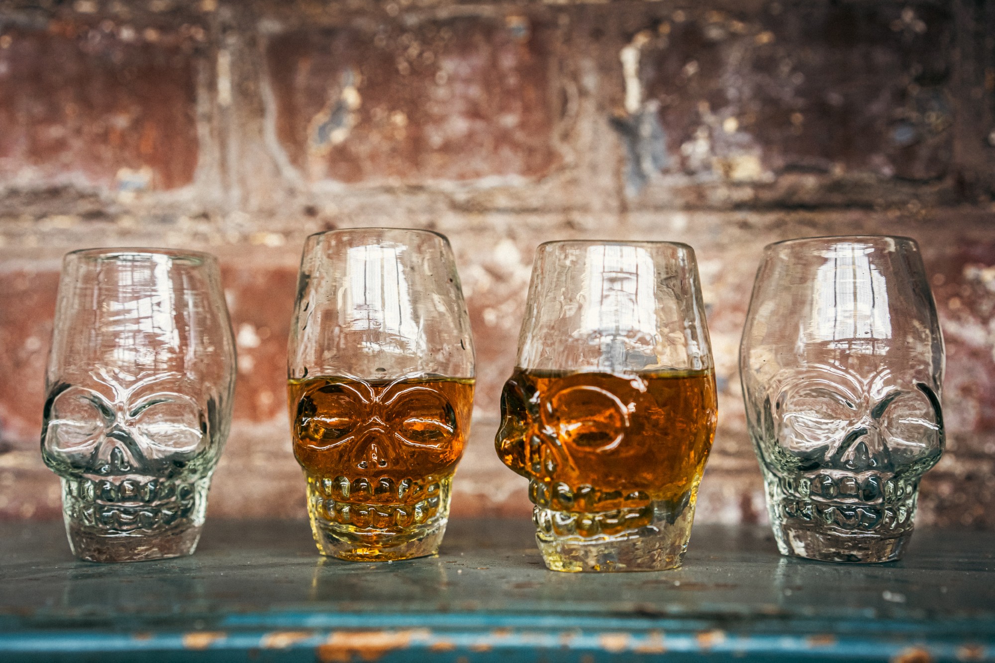Tequila-Glas 'Totenkopf', H 9 cm, B 4 cm, L 5 cm zu 11,00