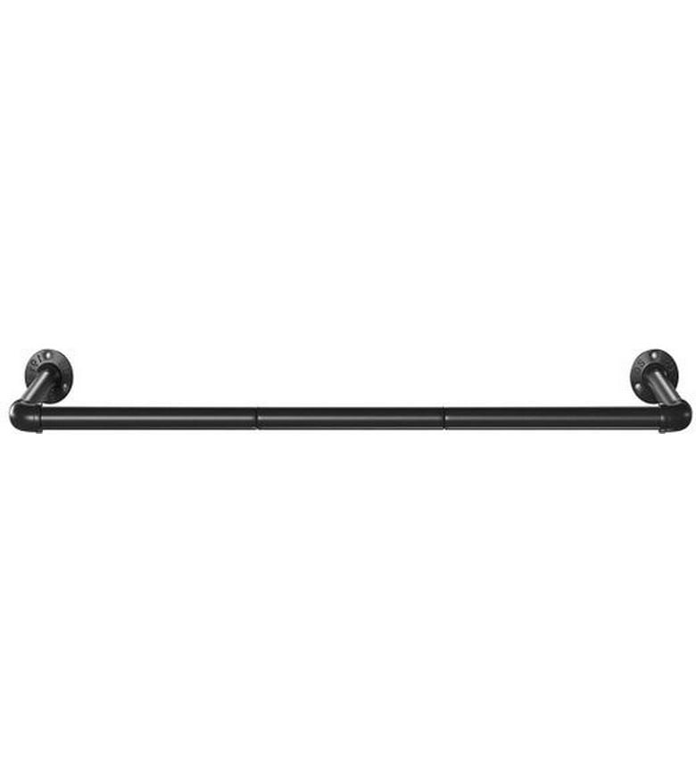 Songmics Wandgarderobe 92 cm x 7.5 cm, Schwarz Kleiderständer