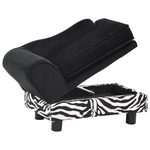 Sofá preto estilo divã para cães