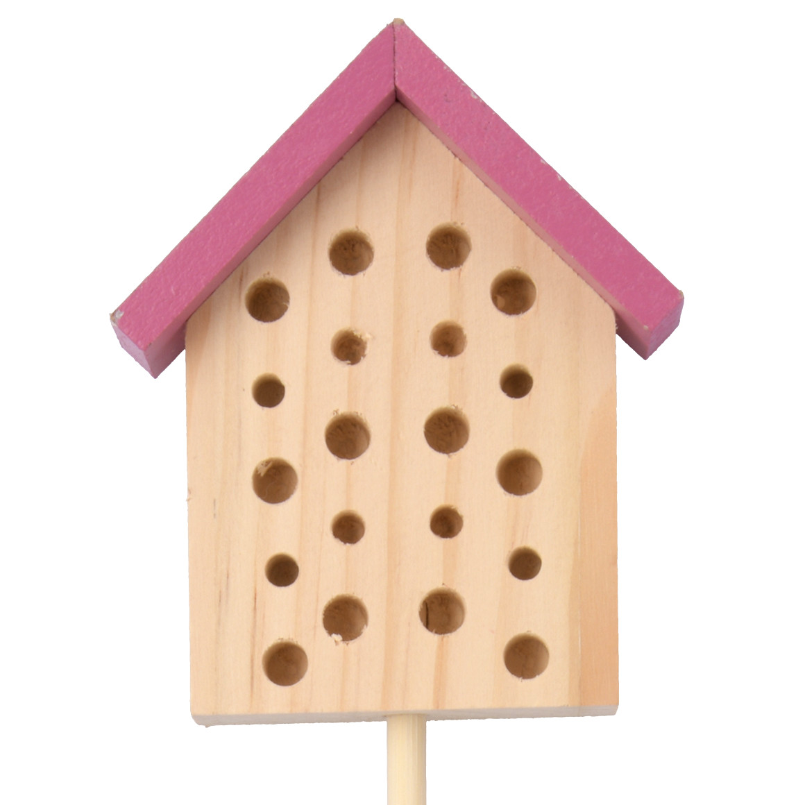 My Home Mini-Insektenhotel mit Stab lila / natur