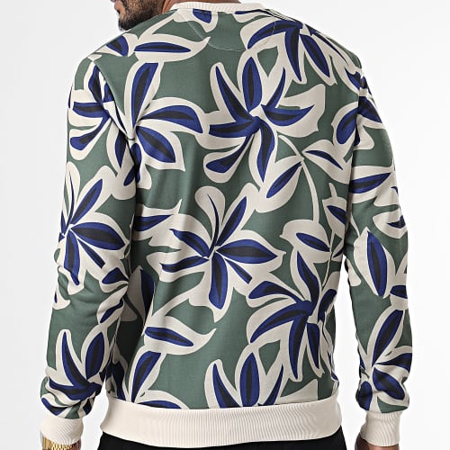 Sweat Crewneck UY918 Vert Kaki Floral