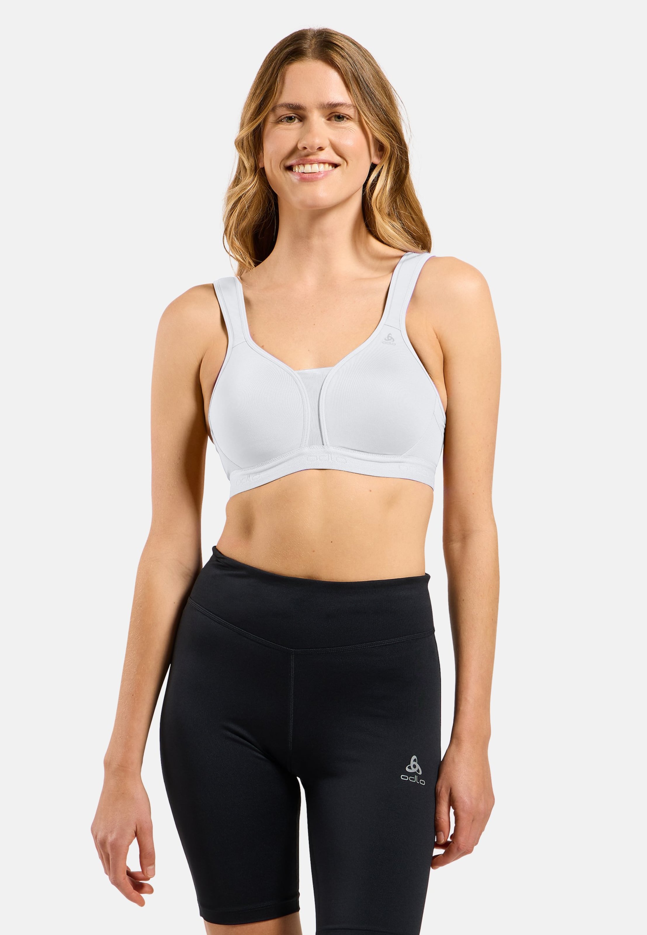 Gepolsterter Damen high Sport-BH in white