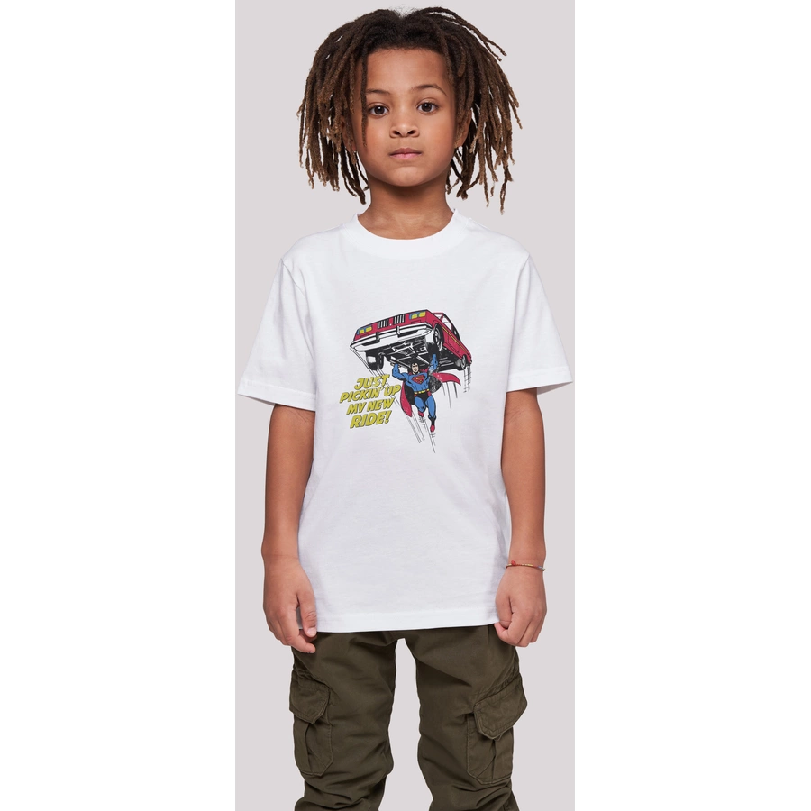 F4NT4STIC T-Shirt DC Comics Superman New Ride Superheld weiß