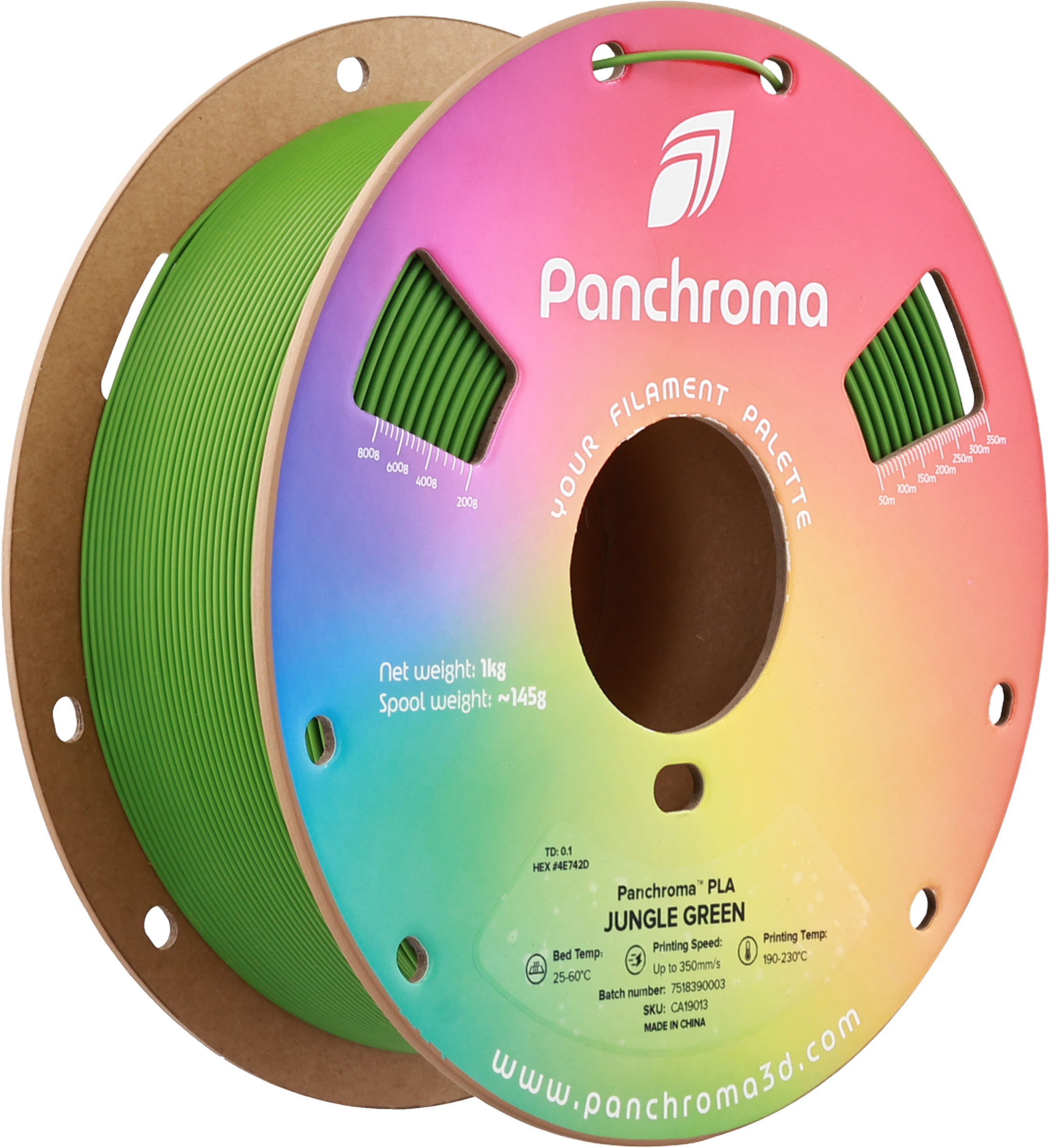 Polymaker  Panchroma™ PLA Jungle Green, 1,75 mm / 1000 g    High-Speed Filament in Jungle Green