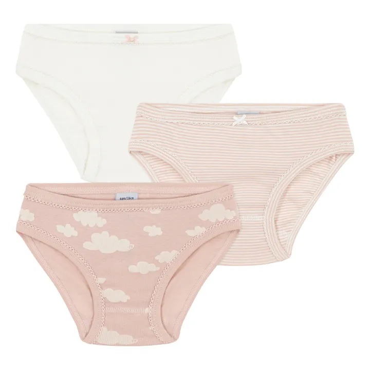 Petit Bateau Lot 3 Culottes Nuages | Rose