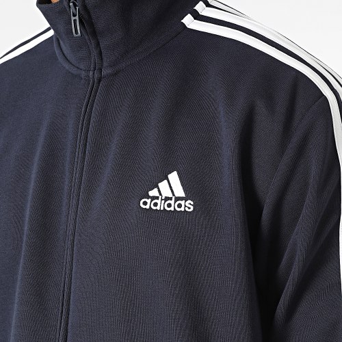 Ensemble De Survetement A Bandes 3 Stripes IC6765 Bleu Marine