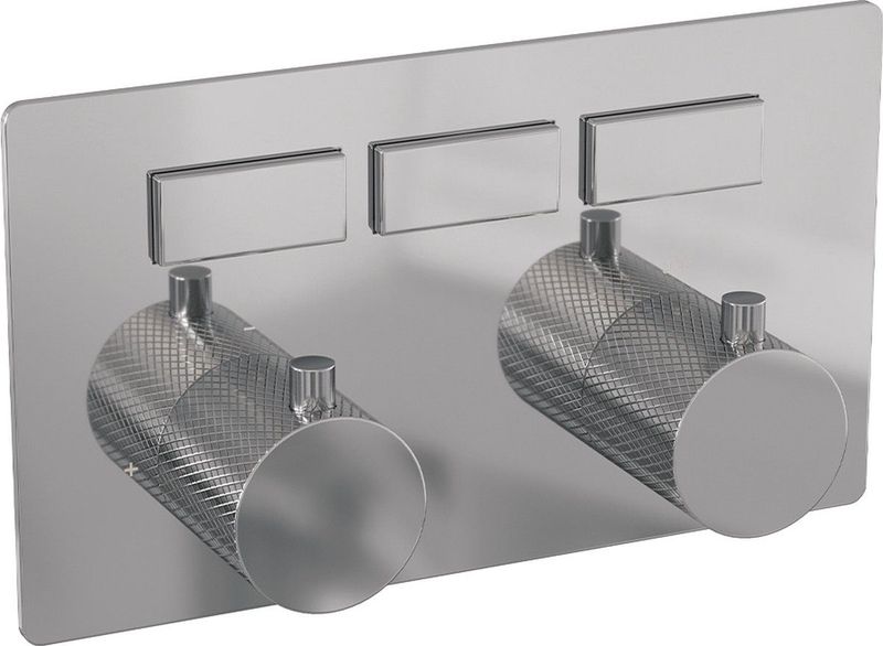 BRAUER - Chrome Carving - Inbouwthermostaat - Chroom