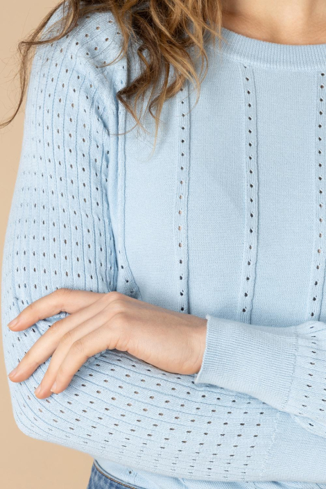 Ivy Beau blauwe dames trui