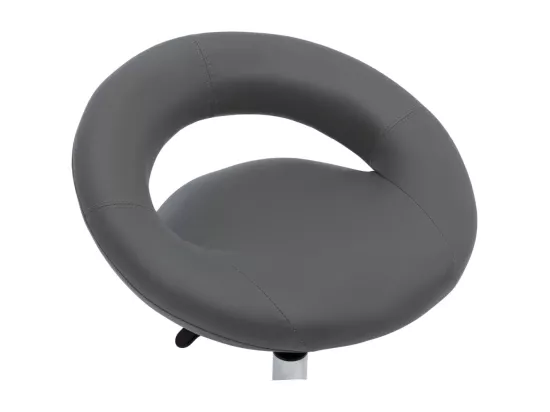 Chaise de travail roulante Gris Similicuir