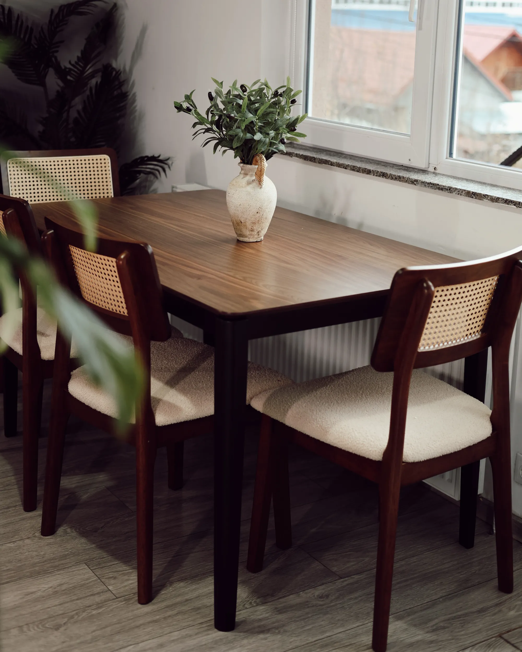 Eettafel CEDAR Donker walnoothout 80 cm 135 cm