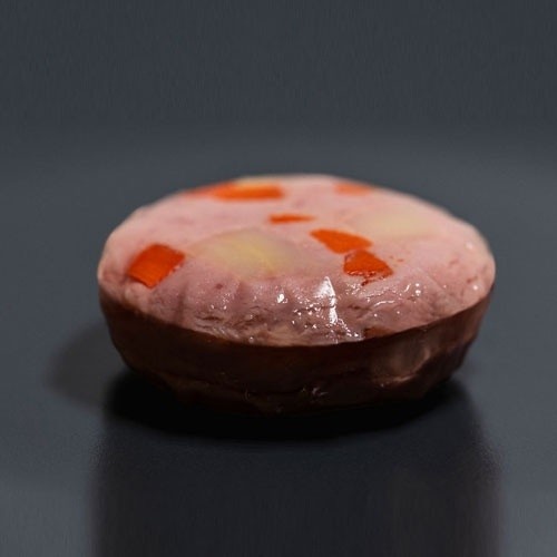 Pacote de mini hambúrgueres para cães, sabor frango.