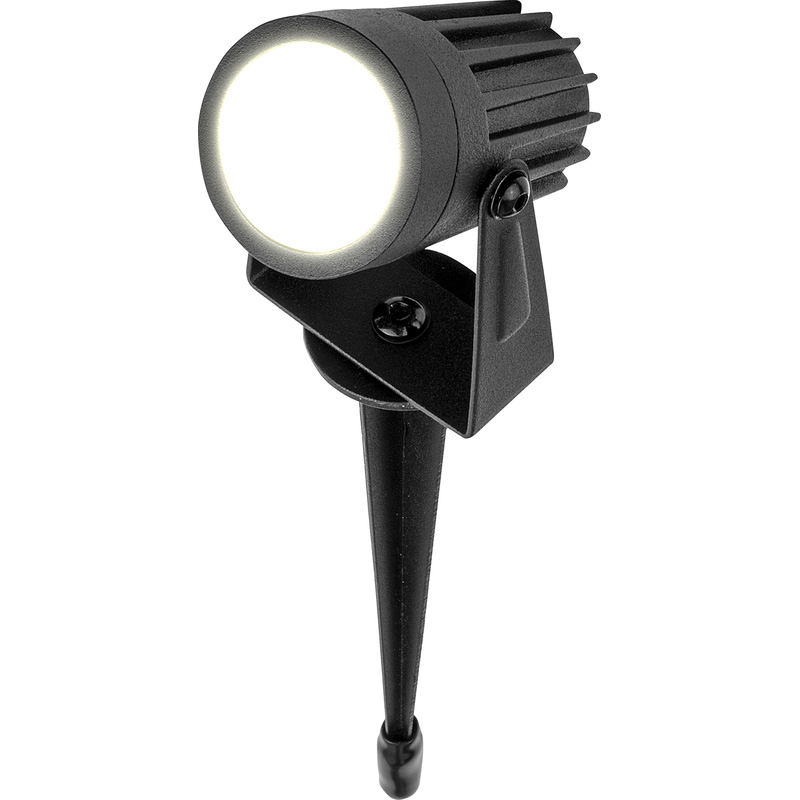 Luceco LED Tuinspot met grondpen IP66 3W 200lm 4000K Zwart