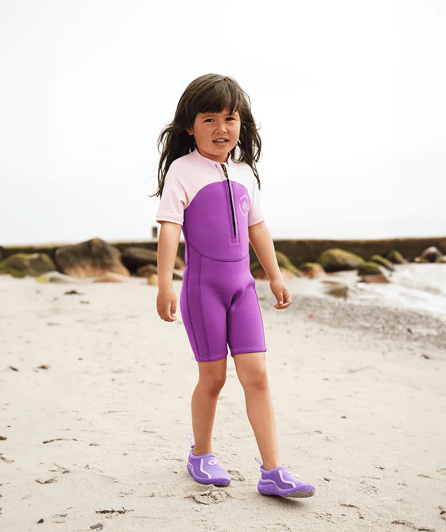 Watery UV våddragt til børn - Calypso Shorty - Atlantic Purple