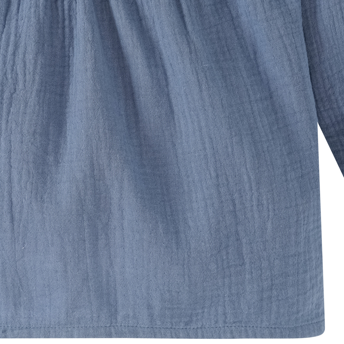 Topolino Pure Collection Mädchen Musselin-Blusenshirt mit Teilungsnaht blau