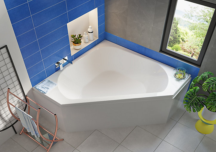 Baignoire d'angle 150x150 cm Spacy en Puretex Allibert