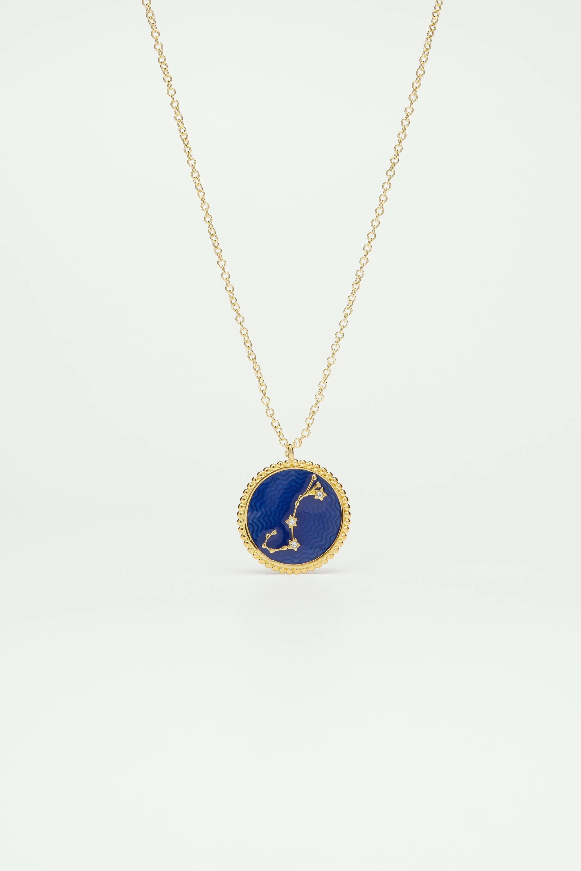 Collier pendentif signe astrologique cancer | Doré