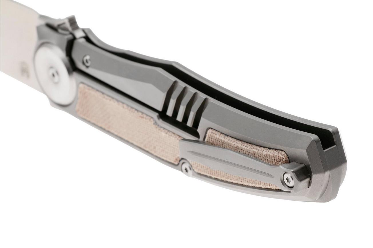 Real Steel Avangard 9782 Satin M390, Titanium Natural Micarta, zakmes, Ivan Braginets design