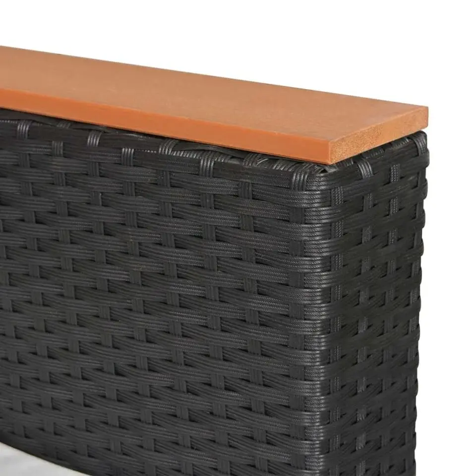 vidaXL - Tuinmeubilair - Zwart - Poly rattan