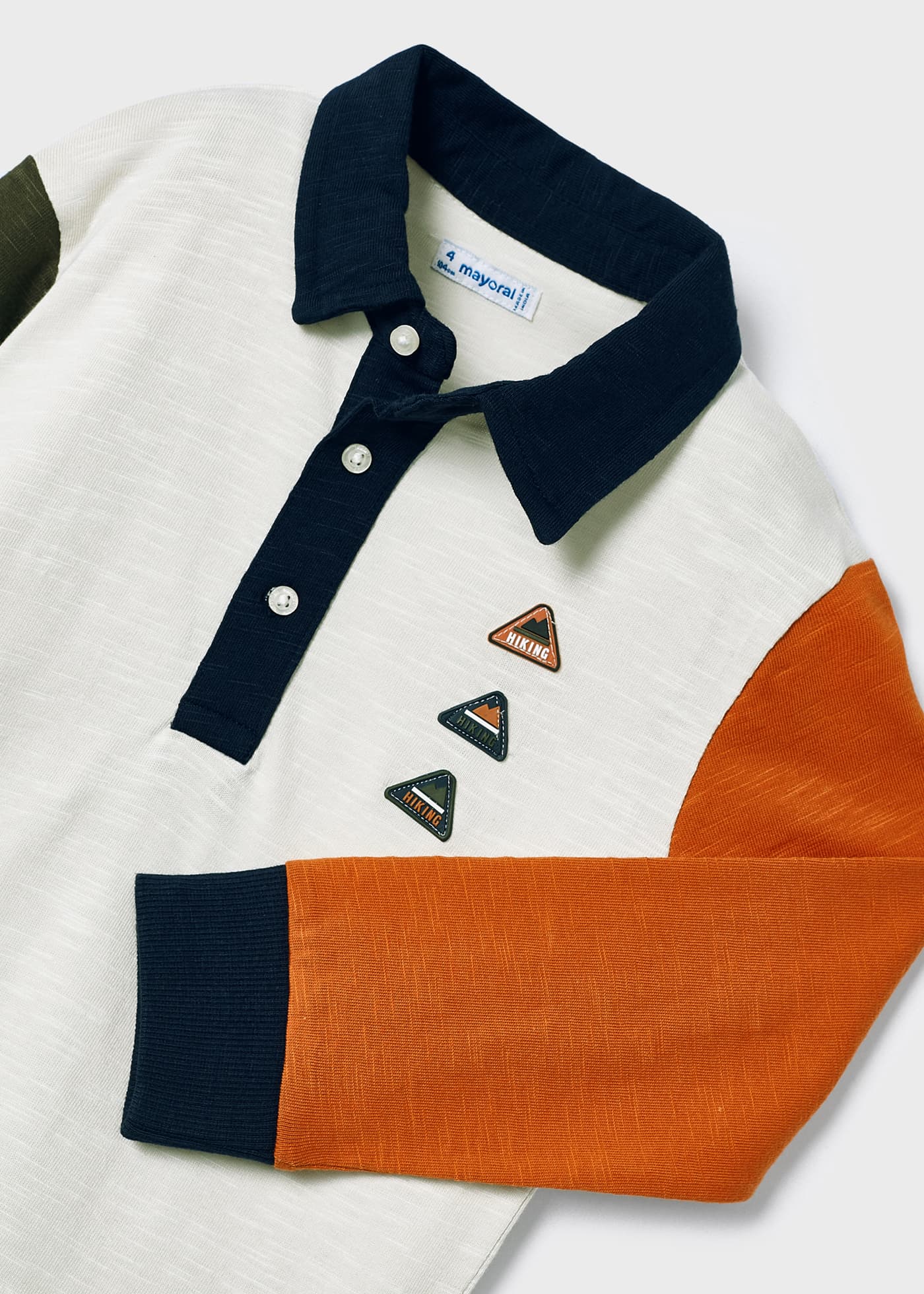 Camisa polo infantil Better Cotton em malha texturizada