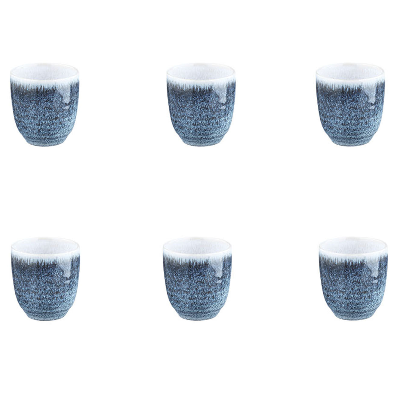 Bjorn 6 Tasses Cosmos bleu/blanc nacré - 15 cl