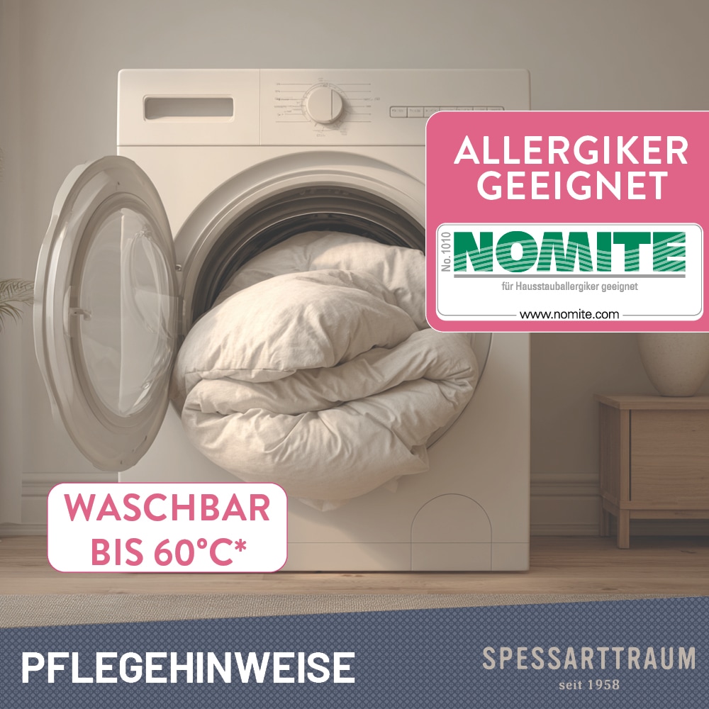 SPESSARTTRAUM Gänsedaunenbettdecke »Premium****, hergestellt in Deutschland, Bettdecken für Sommer, Winter« leicht Füllung 100GaensedaunenKlasse1Downpasszertifiziert 1 Stk. tlg. 4 Wärmeklassen & 5 Grössen, Bestseller