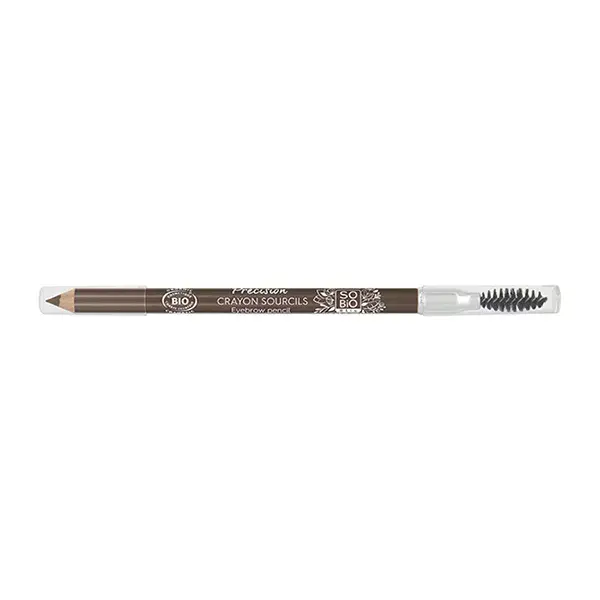 Lápis de sobrancelha de precisão Lea Nature So Bio Étic 02 Castanho Escuro 1g