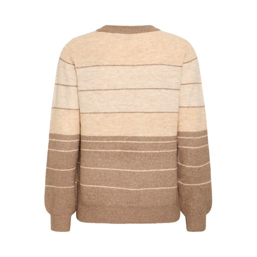 Fransa Ellis Striktrøje, Walnut Melange, XXL
