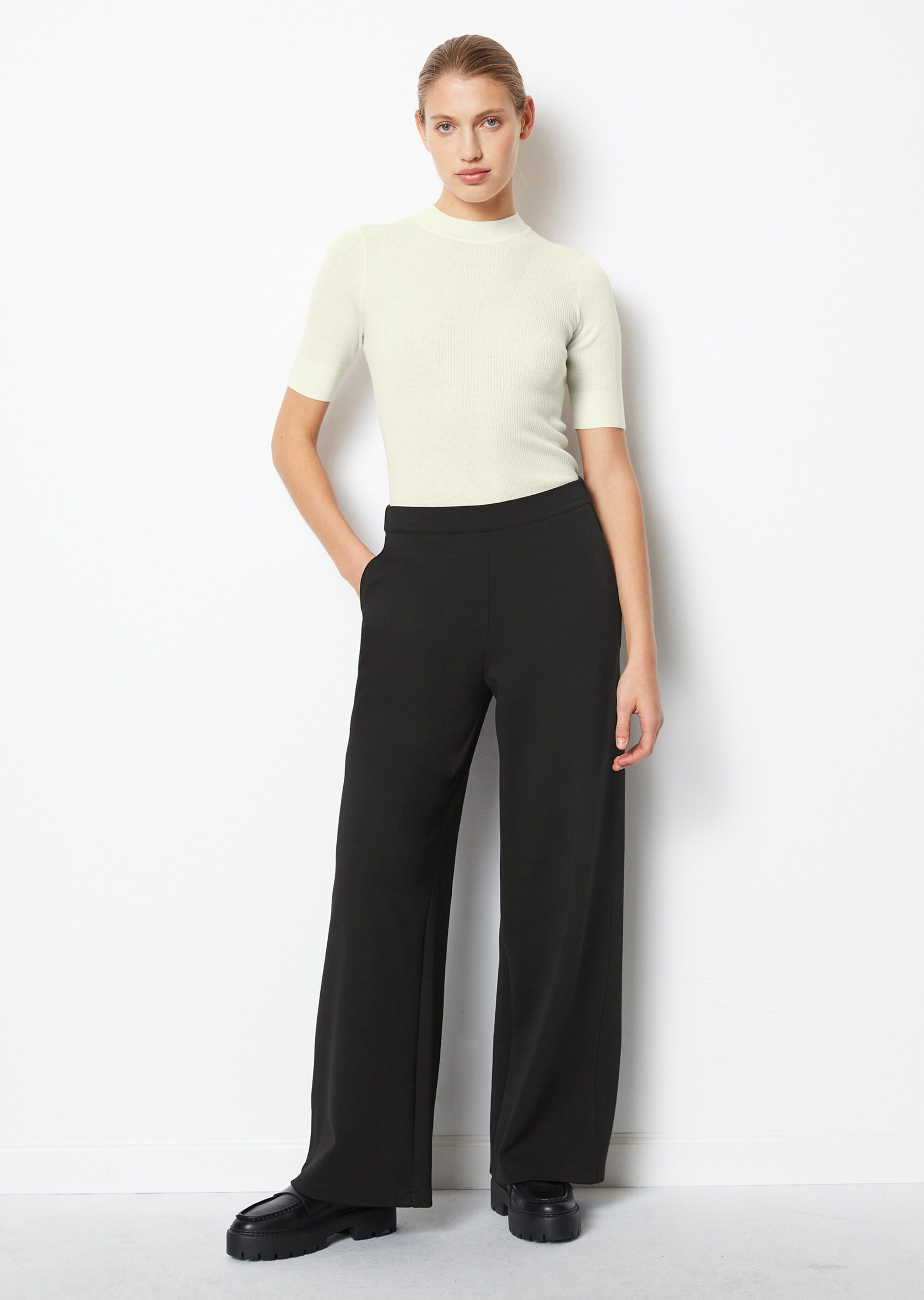 Jerseyhose flaredaus Interlock-Qualität
