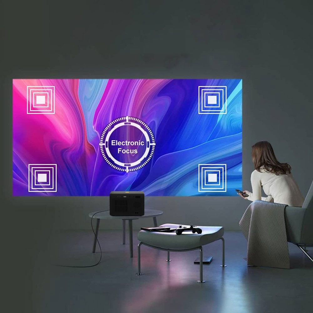 Multimedia LED Projektor Beamer 150 ANSI Lumen Heimkino HDMI Full-HD 1080p / USB / HDMI / AV-Eingang / LAN mit AirPlay   Miracast (iOS/Android)