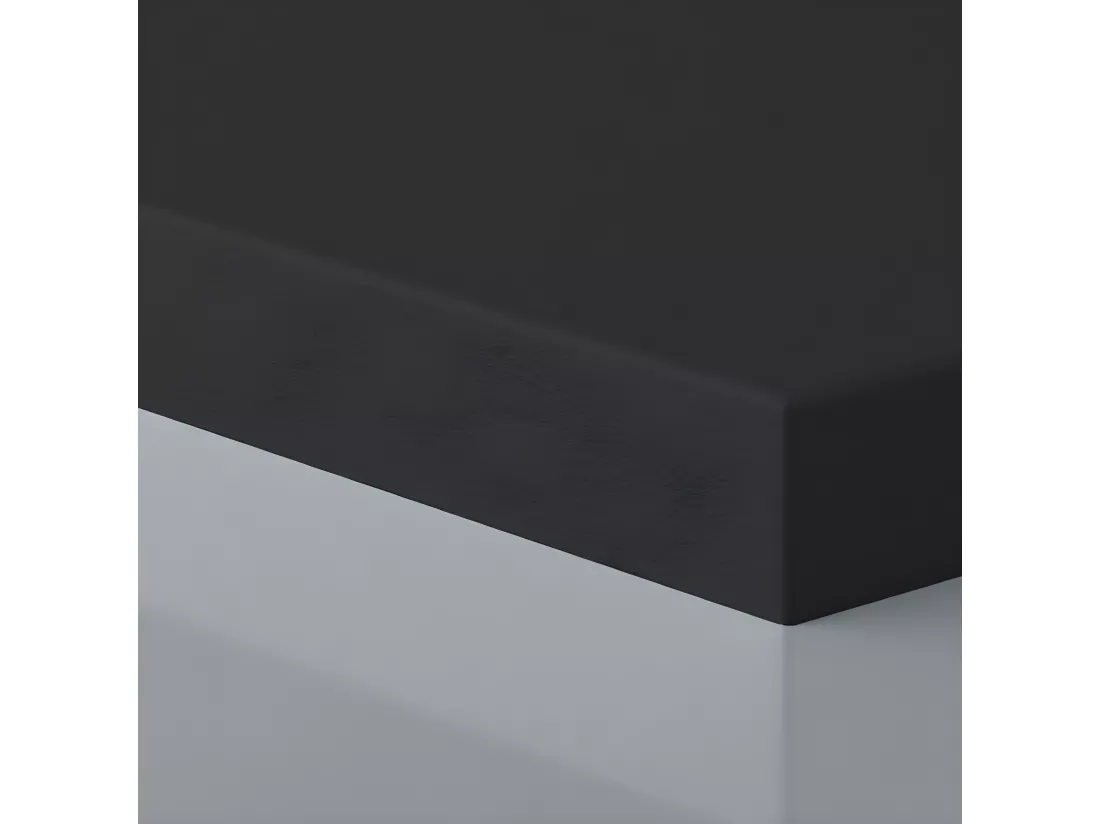 Receveur de douche 80 x 170 cm extra plat PURE en résine surface ardoisée noir Grille noire