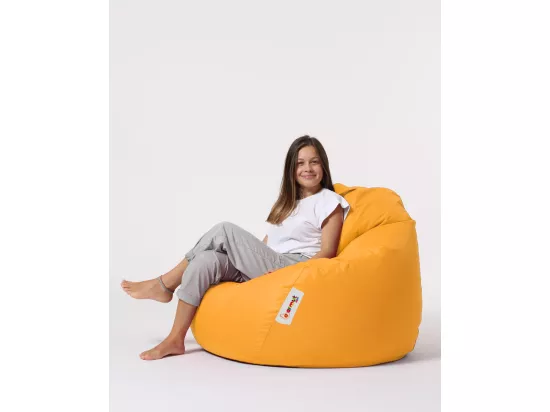 Pouf poire jaune Premium XXL