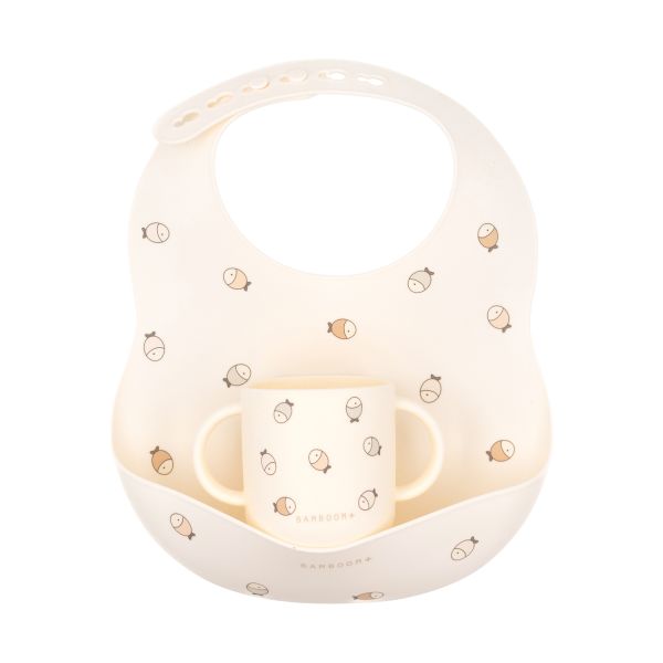 Bamboom Slab met Beker - Siliconen - Fishes
