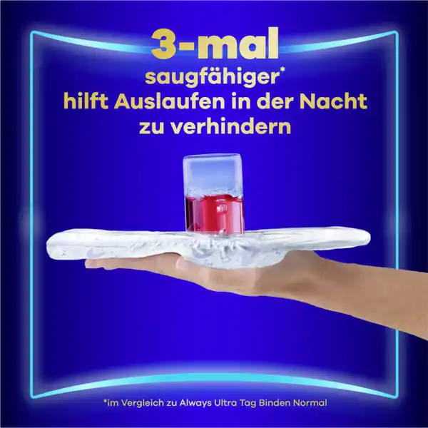 Ultra Damenbinden Secure Night Extra Lang mit Flügeln BigPack