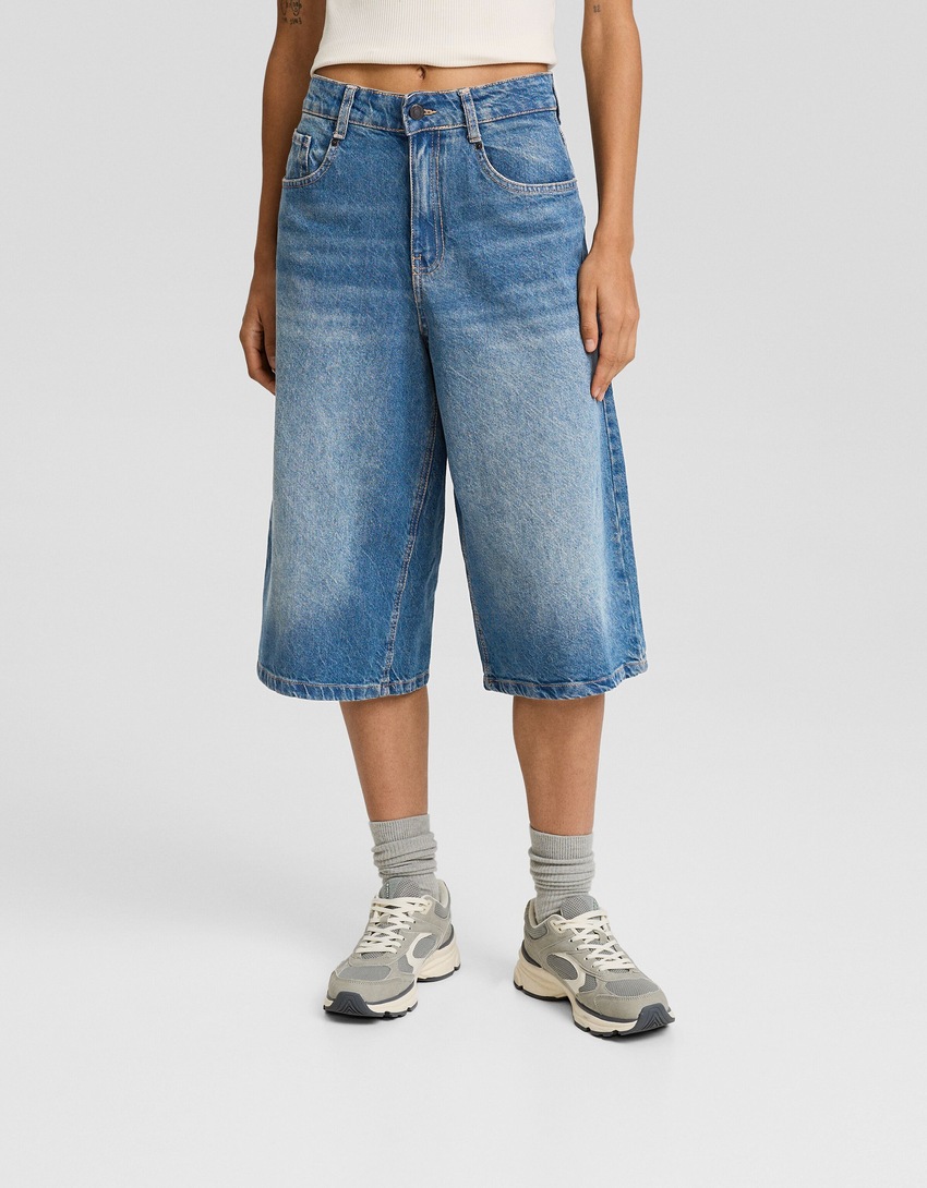 Bermudas largas de ganga