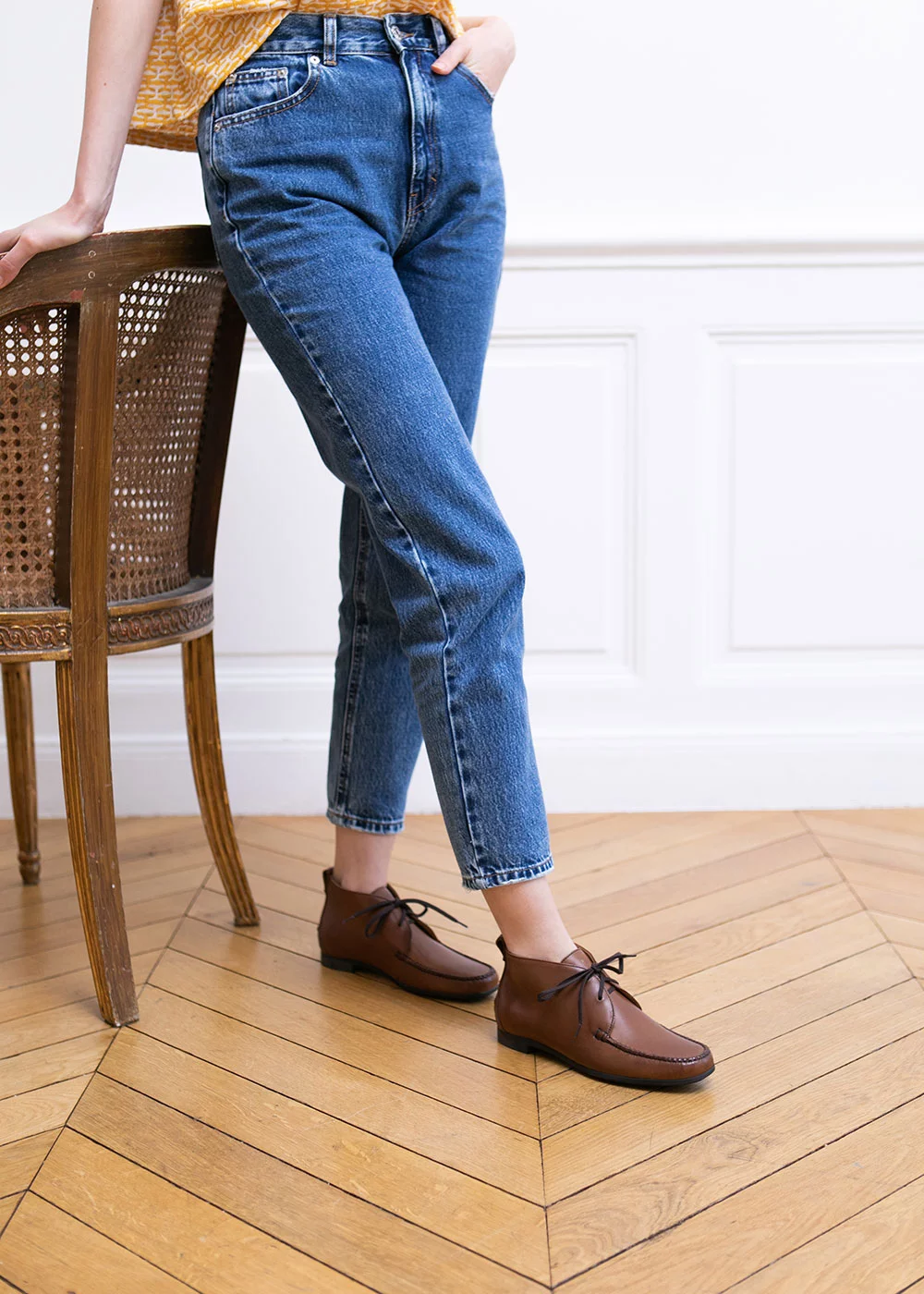 BOOTS CHUKKA CUIR CHESNUT