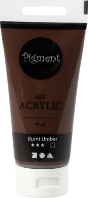 Akrylmaling - Vandbaseret - Halvblank - Dækkende - Brun 75 ML