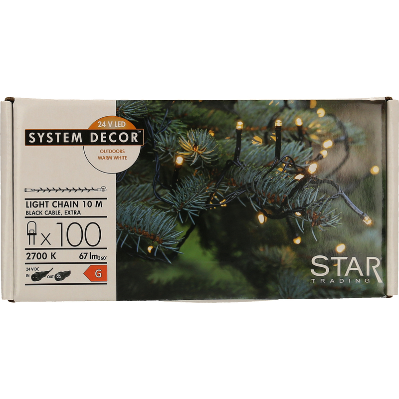 Star Trading System Decor LED-Lichterkette, 10 m, schwarz