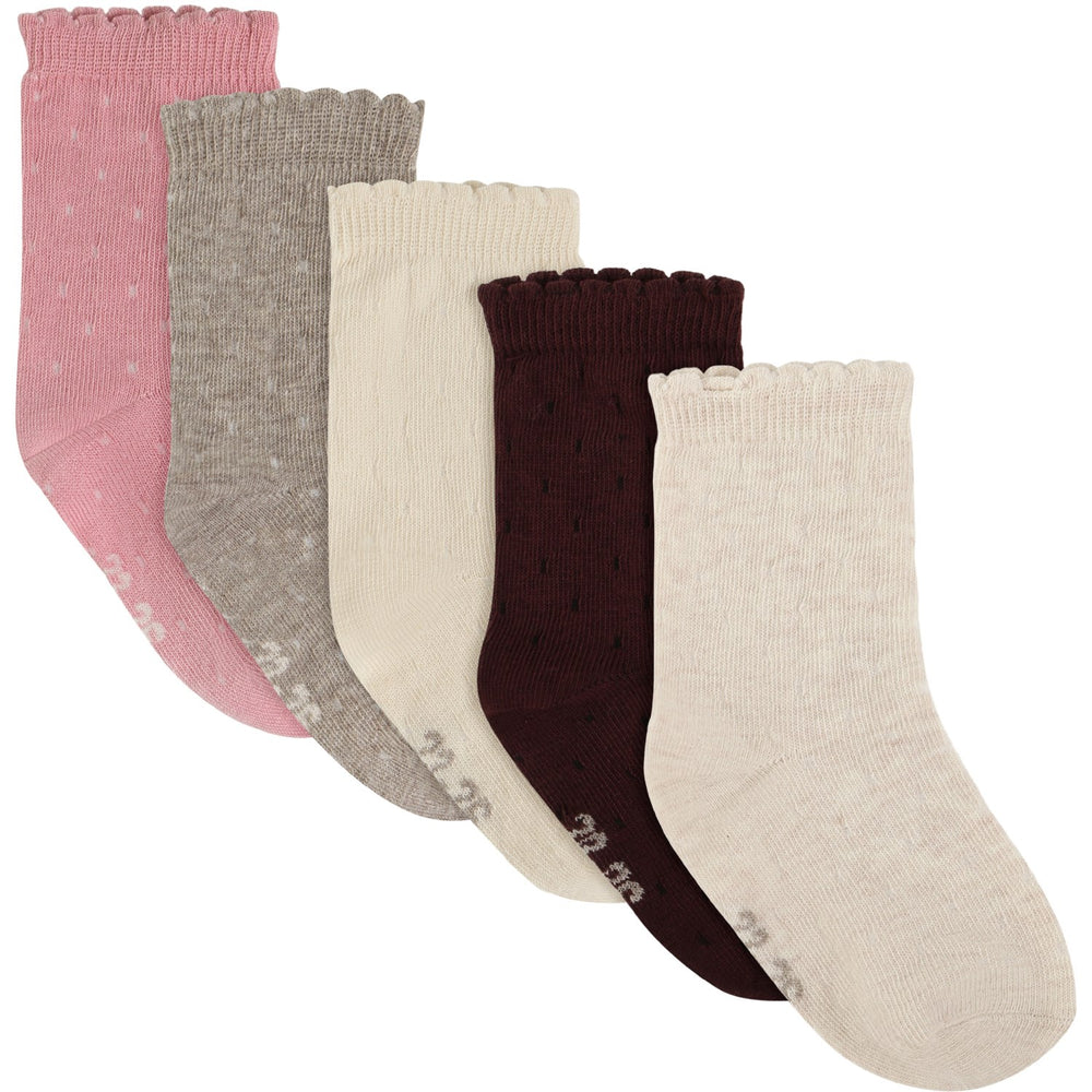 Køb Minymo Wild Rose Strømper W. Strik (5-Pack)