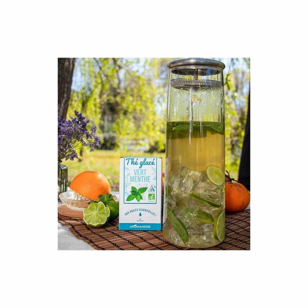 Thé vert glacé à la menthe bio 30 sachets