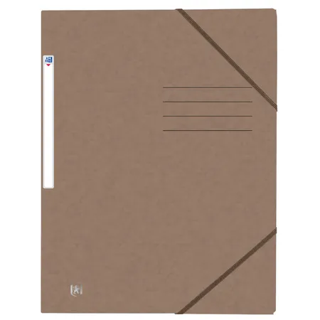 Oxford Eckspannmappe TOP FILE+, A4, aus 390 g/m² karton, braun