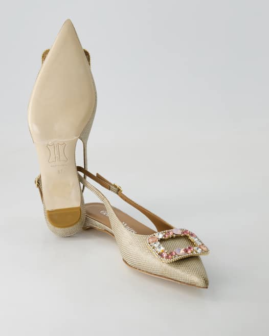 George Watts N802-504 Slingpumps in Beige